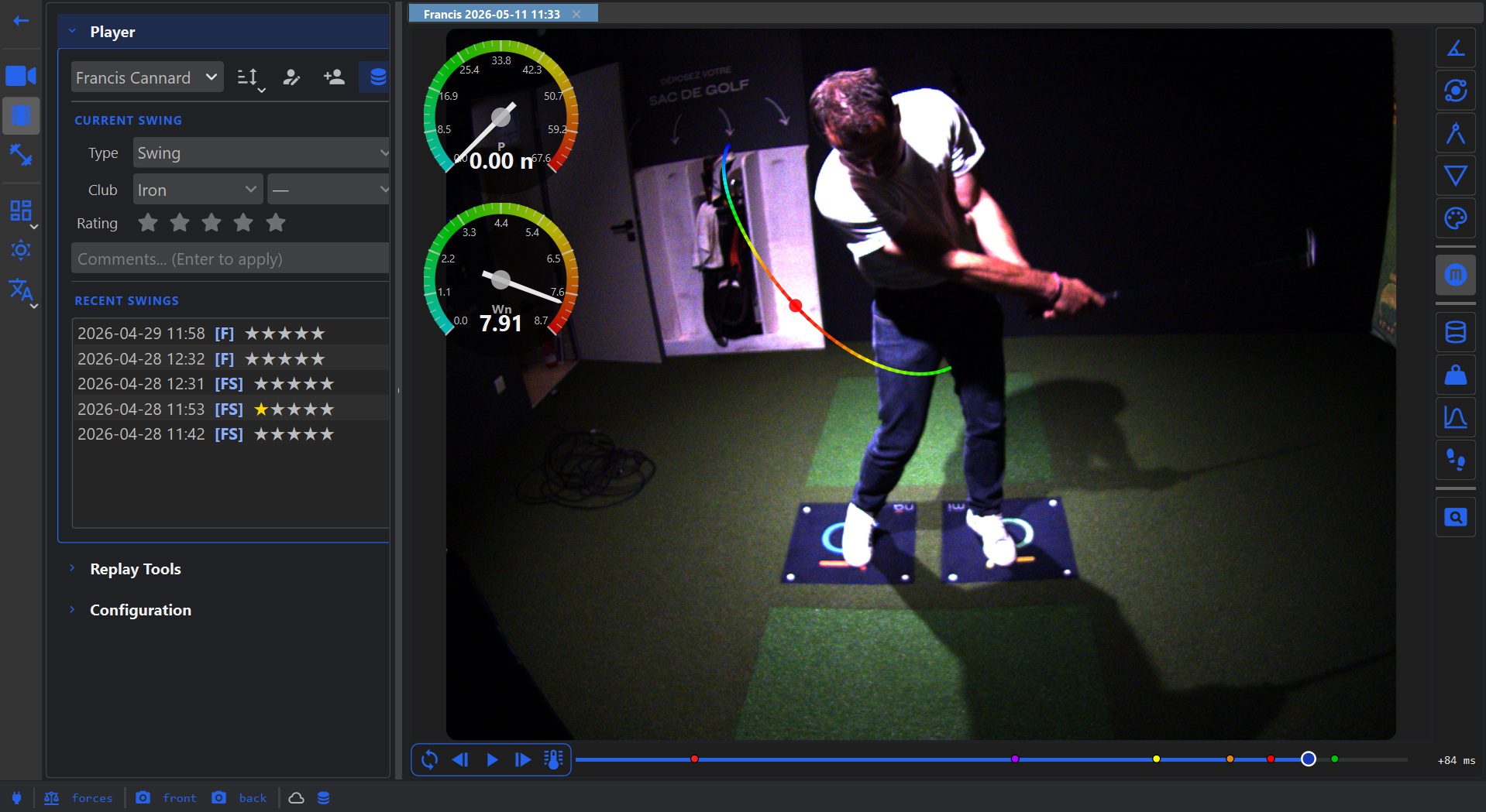 MINA Golf skeleton tracking - professional coaching diagnostic